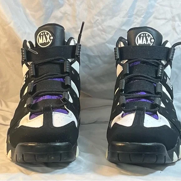 Nike Black and Purple High-Top Sneakers - Picture 2 of 8